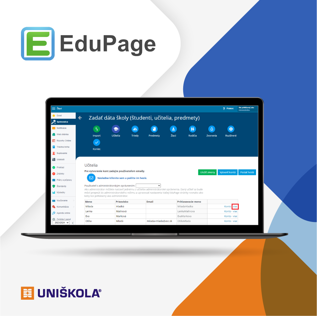 Kurz Inovačné vzdelávanie Pokročilé funkcie EduPage pre školy